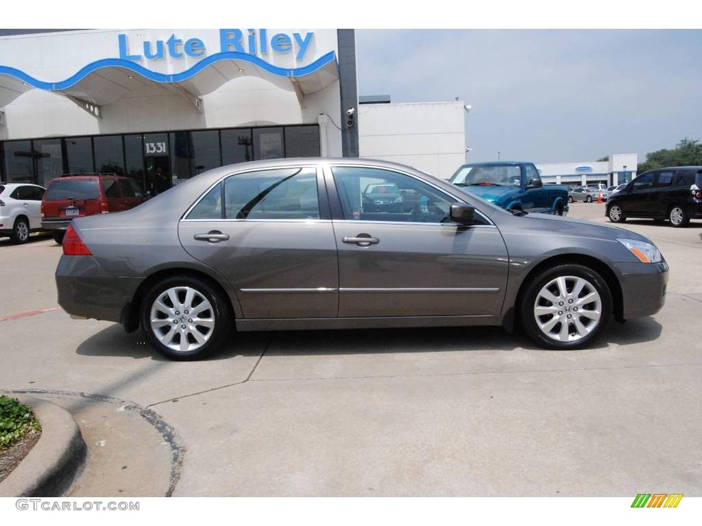 2007 Accord EX-L V6 Sedan - Carbon Bronze Pearl / Ivory photo #8