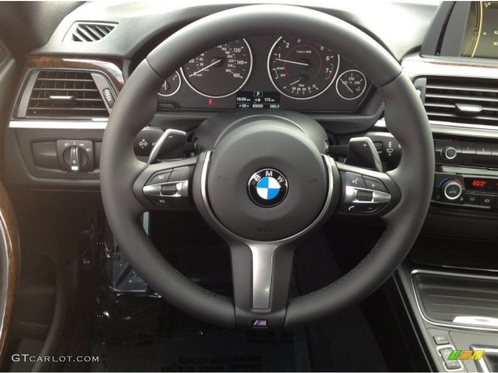 2014 BMW 4 Series 435i Coupe Black Steering Wheel Photo #91771358