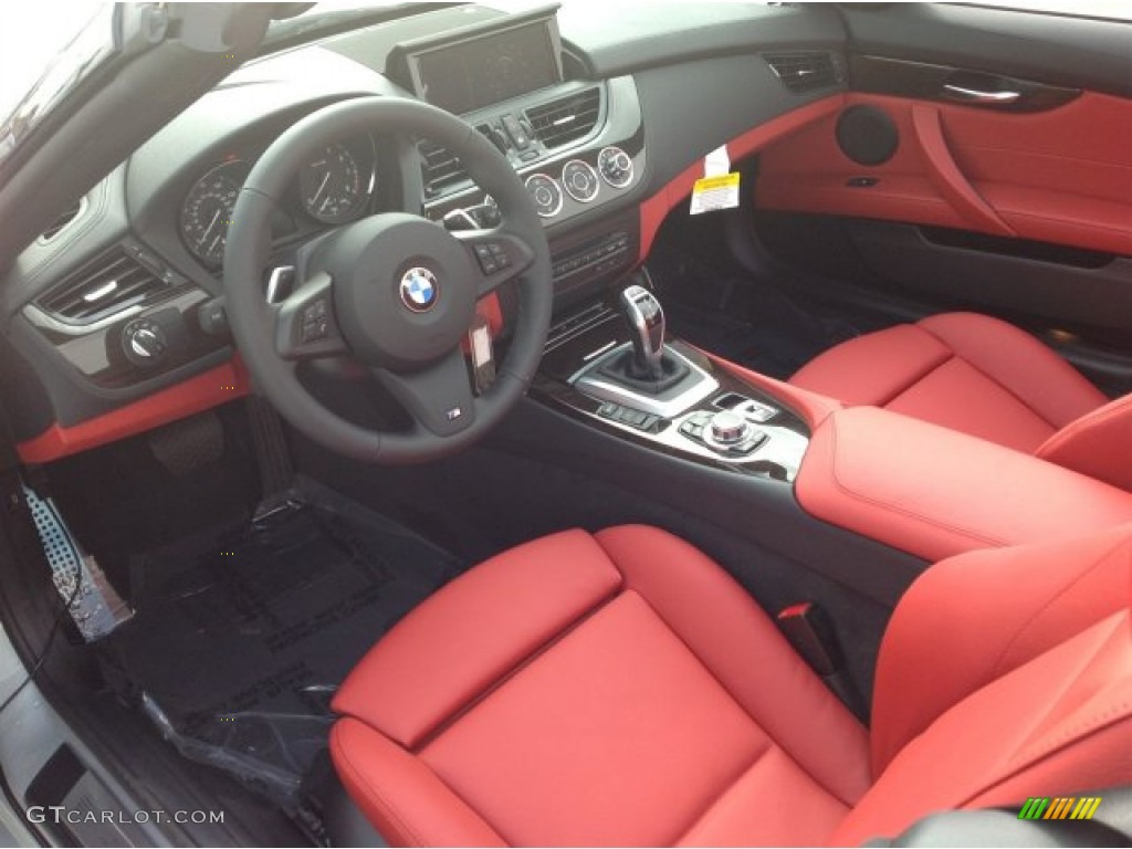 2014 Z4 sDrive35i - Glacier Silver Metallic / Coral Red photo #6