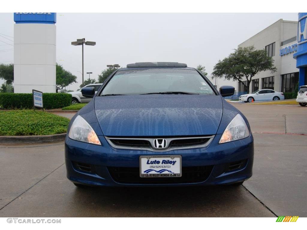 2007 Accord EX Coupe - Sapphire Blue Pearl / Black photo #2