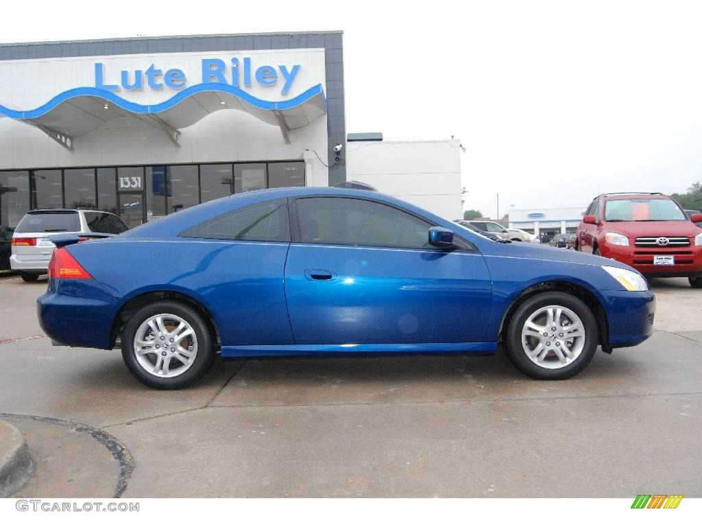 2007 Accord EX Coupe - Sapphire Blue Pearl / Black photo #8