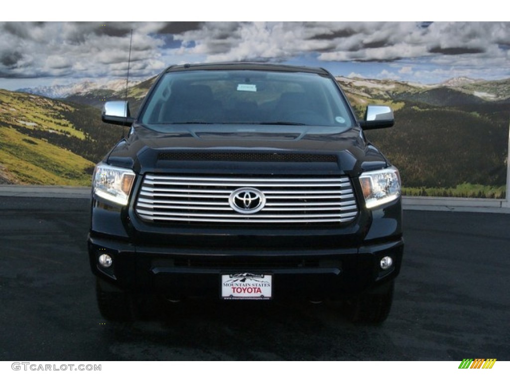 2014 Tundra Platinum Crewmax 4x4 - Attitude Black Metallic / Black photo #2