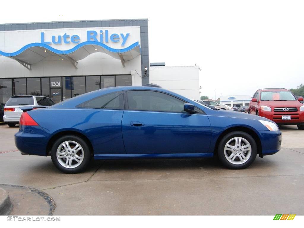 2007 Accord EX Coupe - Sapphire Blue Pearl / Black photo #9