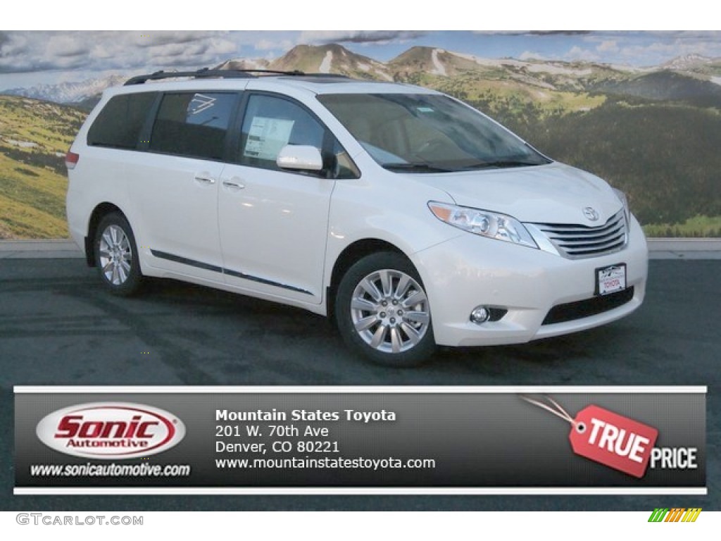 2014 Sienna Limited AWD - Super White / Light Gray photo #1