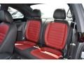 2014 Volkswagen Beetle Red/Black Interior Rear Seat Photo