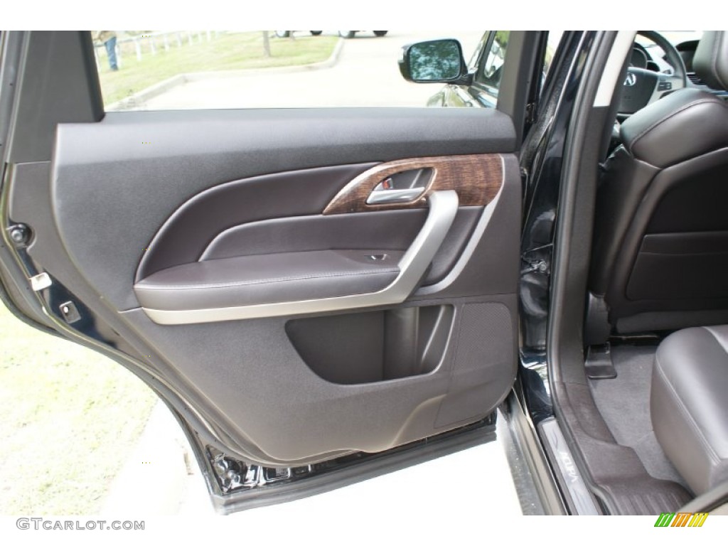 2012 Acura MDX SH-AWD Technology Ebony Door Panel Photo #91783130