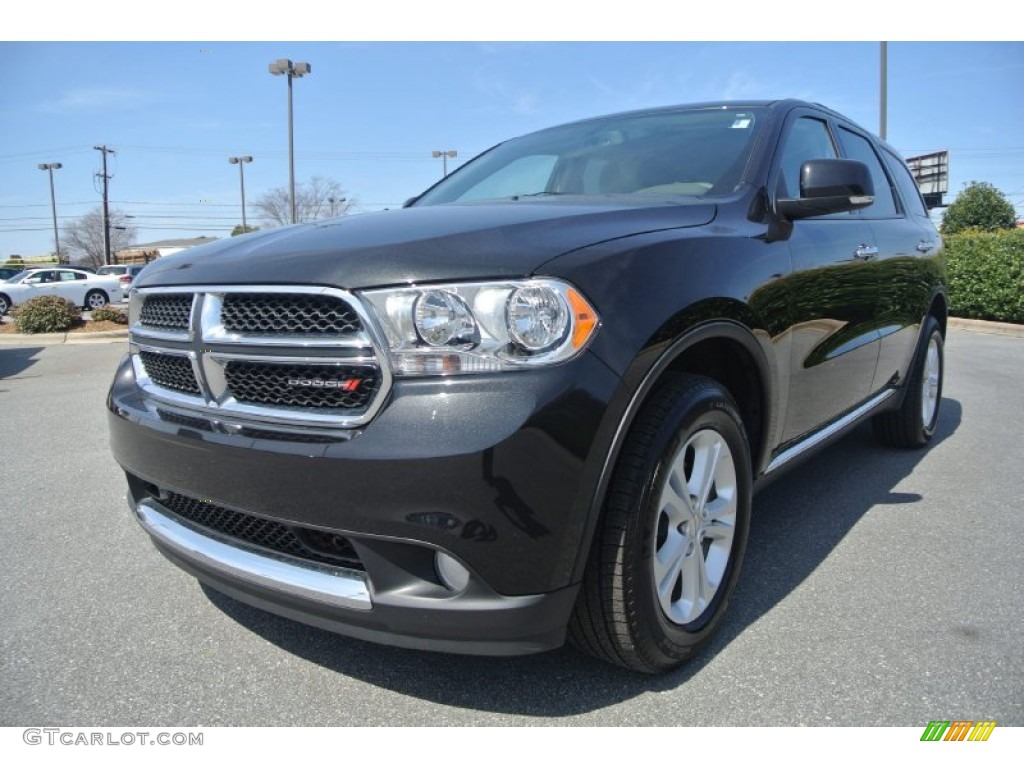 2013 Durango Crew - Brilliant Black Crystal Pearl / Dark Graystone/Medium Graystone photo #1