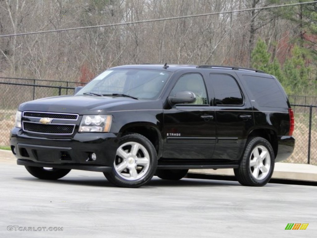 2007 Tahoe LT - Black / Light Cashmere/Ebony photo #2