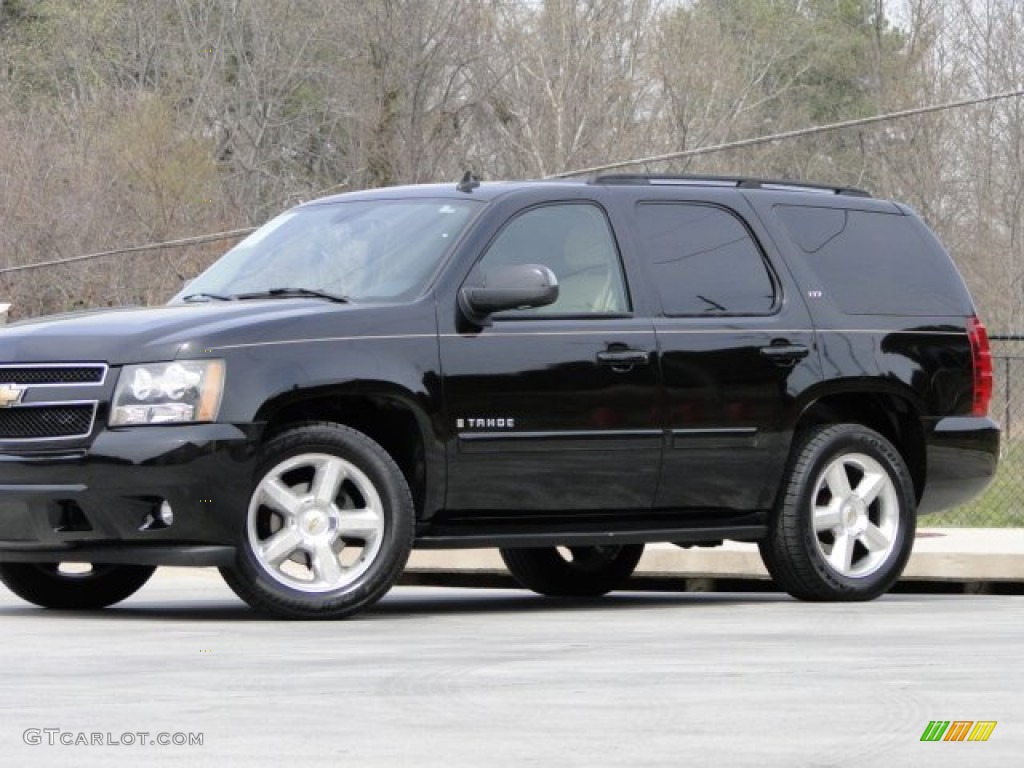 2007 Tahoe LT - Black / Light Cashmere/Ebony photo #3