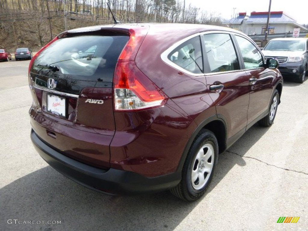 2012 CR-V LX 4WD - Basque Red Pearl II / Gray photo #5