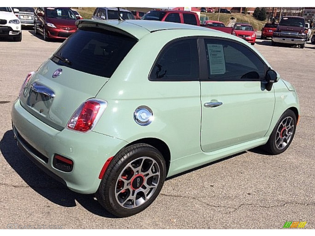 2012 500 Sport - Verde Chiaro (Light Green) / Sport Tessuto Nero/Nero (Black/Black) photo #16