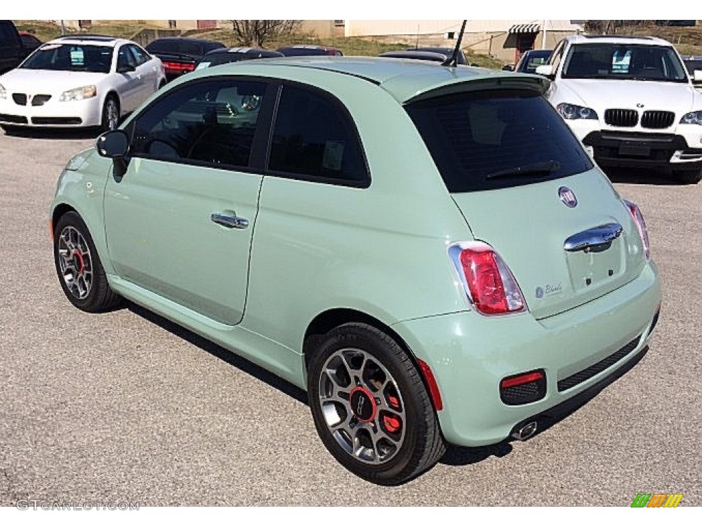 2012 500 Sport - Verde Chiaro (Light Green) / Sport Tessuto Nero/Nero (Black/Black) photo #19