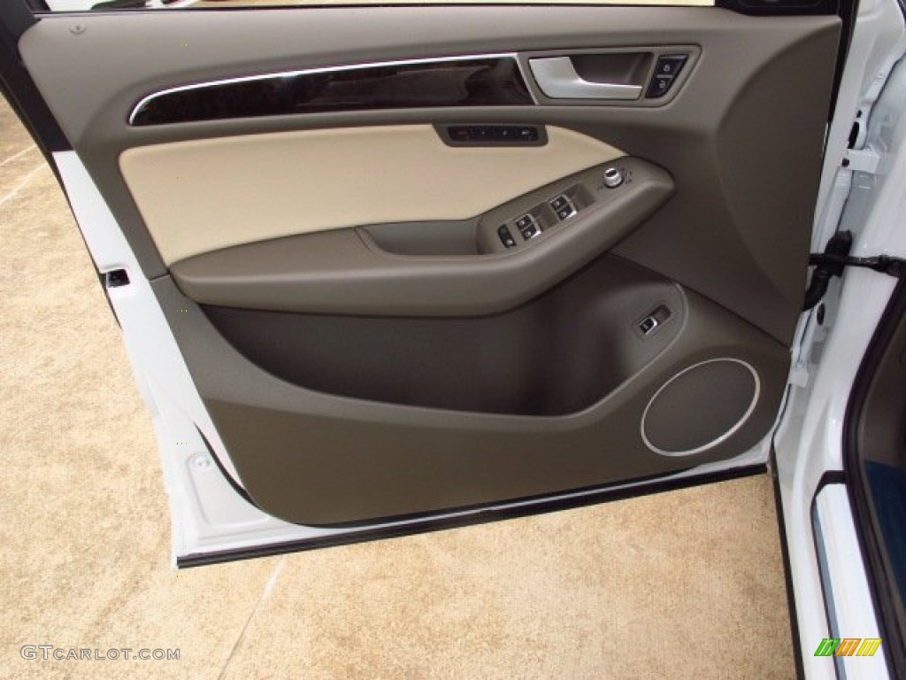 2014 Audi Q5 3.0 TDI quattro Pistachio Beige Door Panel Photo #91795652