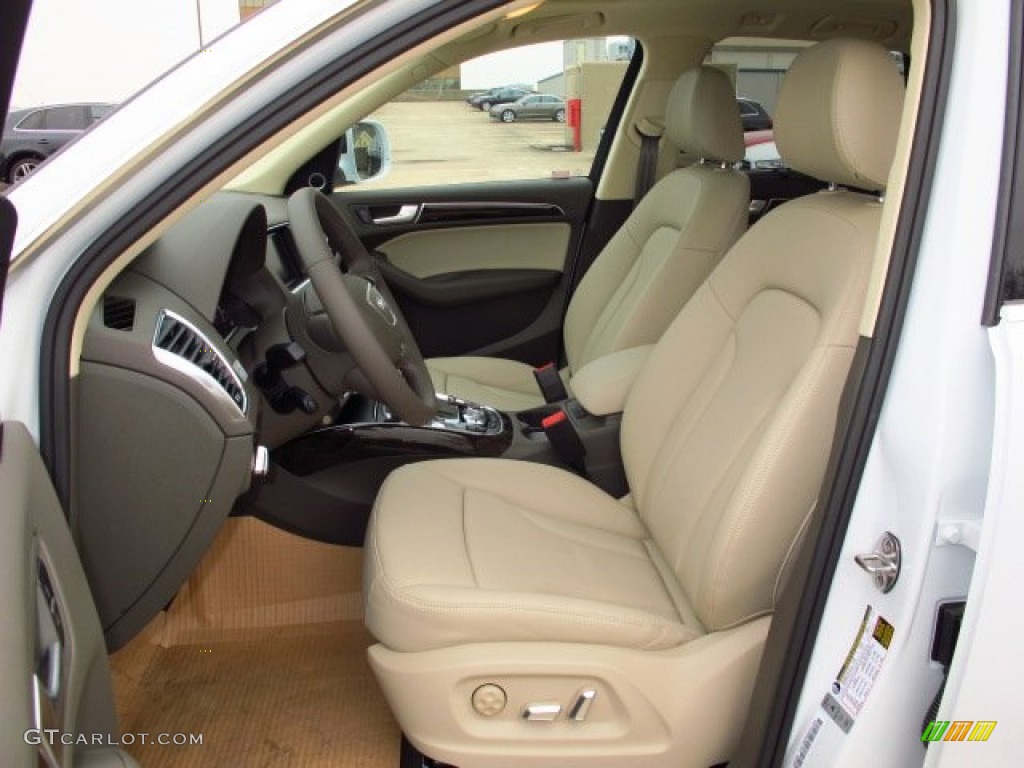 Pistachio Beige Interior 2014 Audi Q5 3.0 TDI quattro Photo #91795673