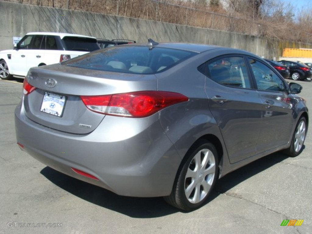 2012 Elantra Limited - Harbor Gray Metallic / Gray photo #4