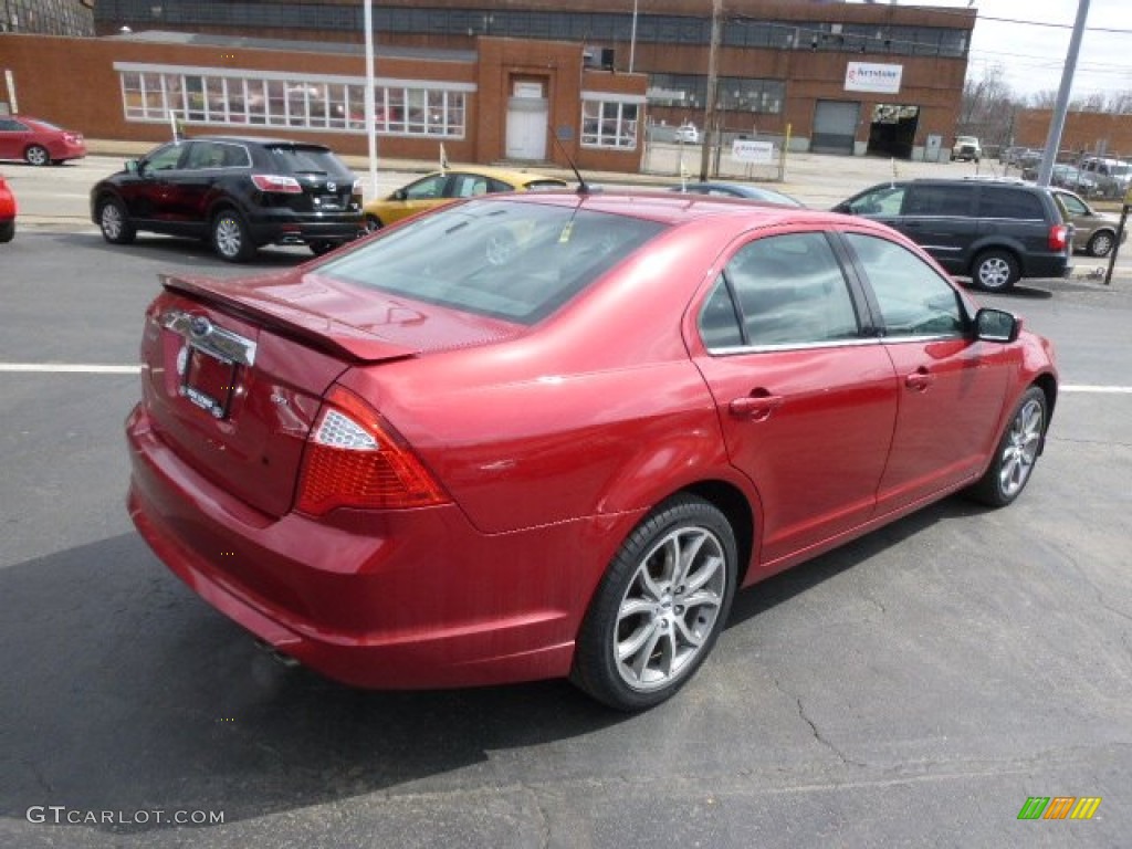 2011 Fusion SEL - Red Candy Metallic / Charcoal Black photo #8