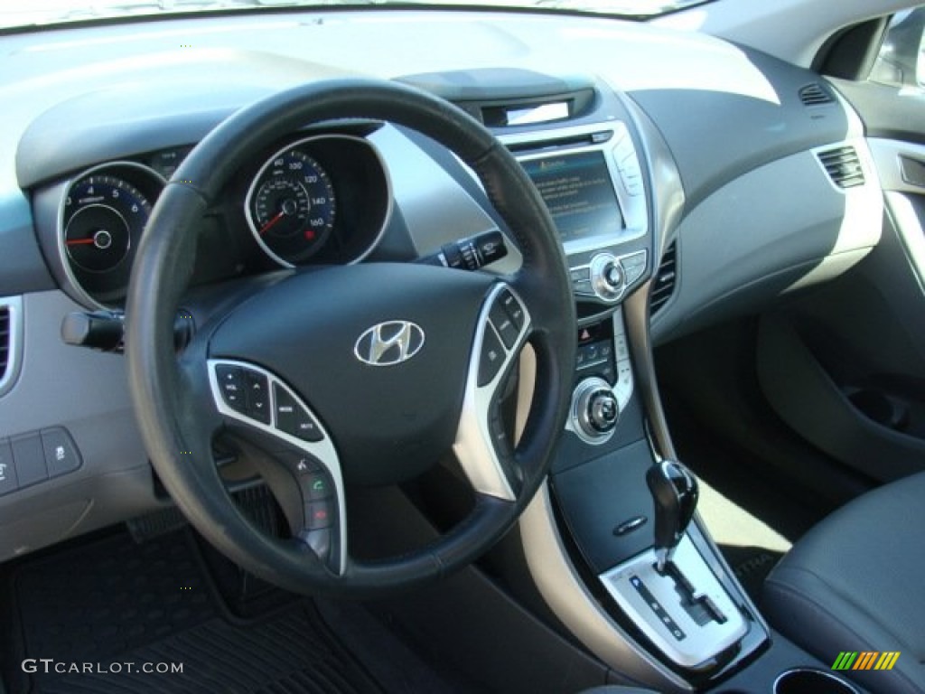 2012 Elantra Limited - Harbor Gray Metallic / Gray photo #9