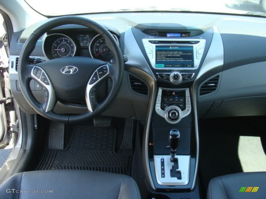 2012 Elantra Limited - Harbor Gray Metallic / Gray photo #12