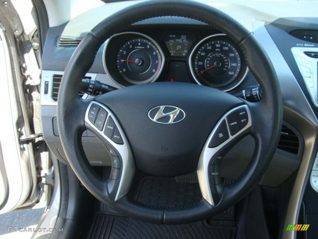 2012 Elantra Limited - Harbor Gray Metallic / Gray photo #14