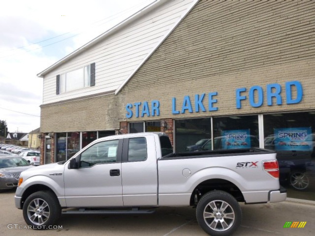 2014 F150 STX SuperCab 4x4 - Ingot Silver / Black photo #7