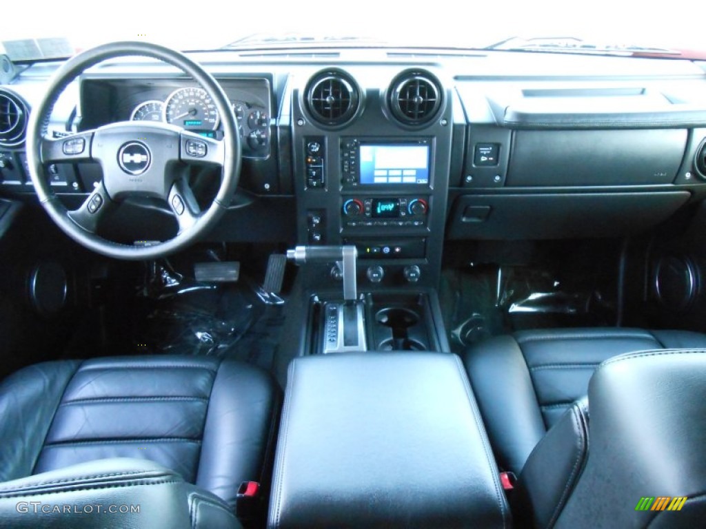 2005 Hummer H2 SUV Ebony Black Dashboard Photo #91799507