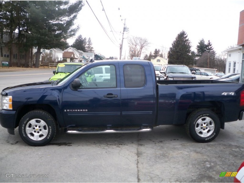 2009 Silverado 1500 LT Extended Cab 4x4 - Imperial Blue Metallic / Ebony photo #6