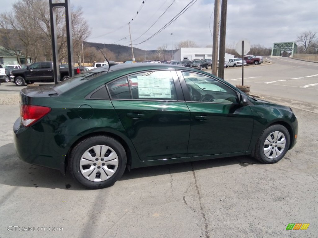 2014 Cruze LS - Rainforest Green Metallic / Jet Black/Medium Titanium photo #2