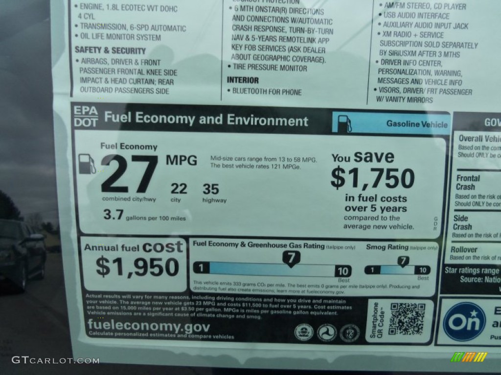 2014 Cruze LS - Rainforest Green Metallic / Jet Black/Medium Titanium photo #19