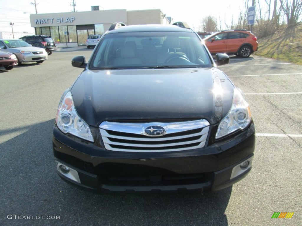 2011 Outback 2.5i Premium Wagon - Crystal Black Silica / Warm Ivory photo #5