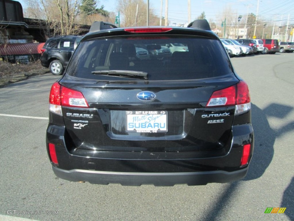 2011 Outback 2.5i Premium Wagon - Crystal Black Silica / Warm Ivory photo #9