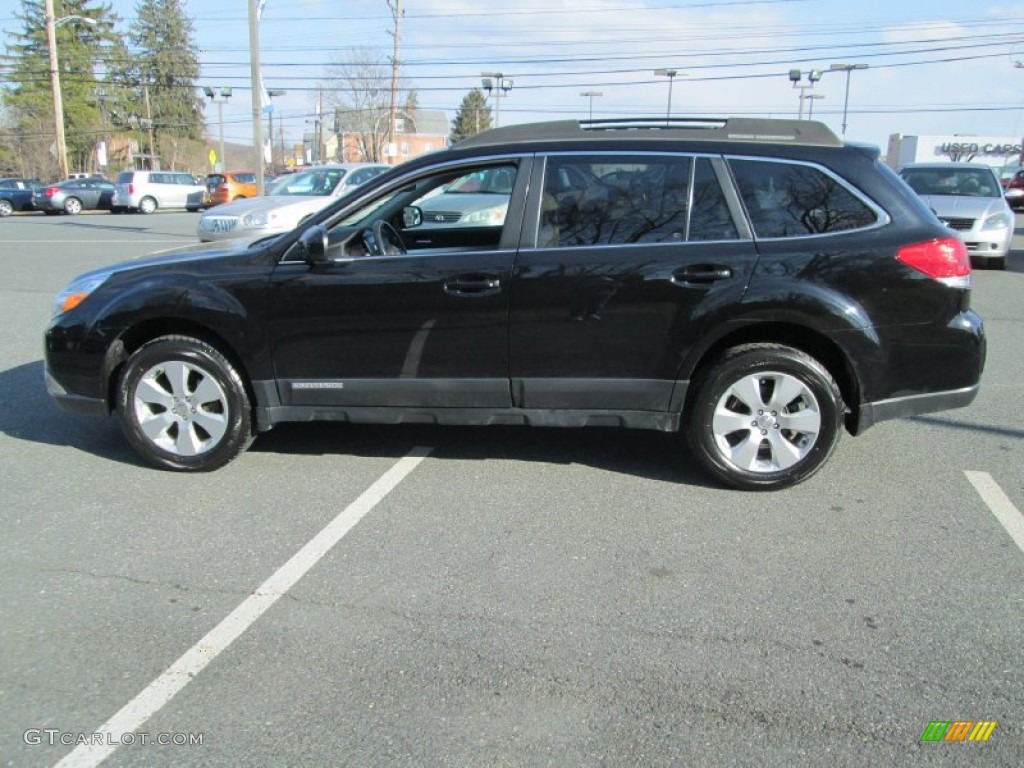 2011 Outback 2.5i Premium Wagon - Crystal Black Silica / Warm Ivory photo #11
