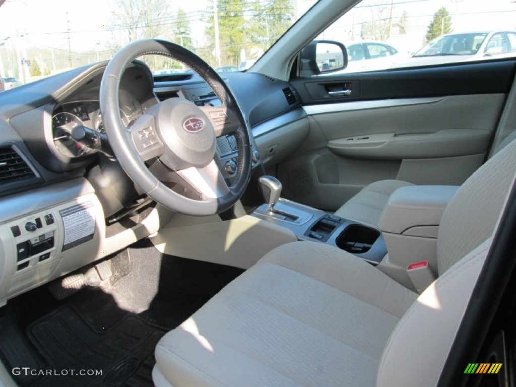 2011 Outback 2.5i Premium Wagon - Crystal Black Silica / Warm Ivory photo #12