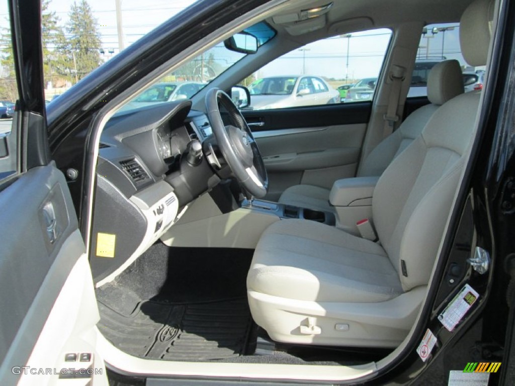 2011 Outback 2.5i Premium Wagon - Crystal Black Silica / Warm Ivory photo #13