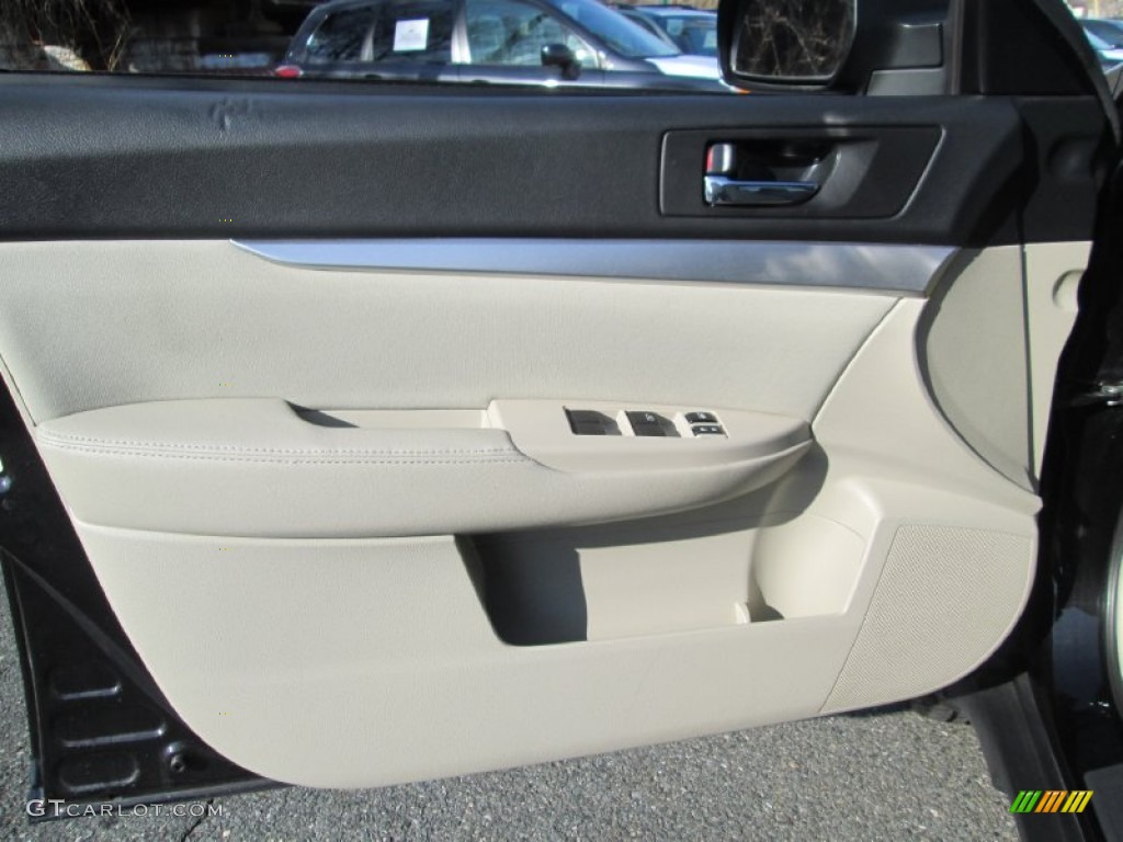 2011 Outback 2.5i Premium Wagon - Crystal Black Silica / Warm Ivory photo #14