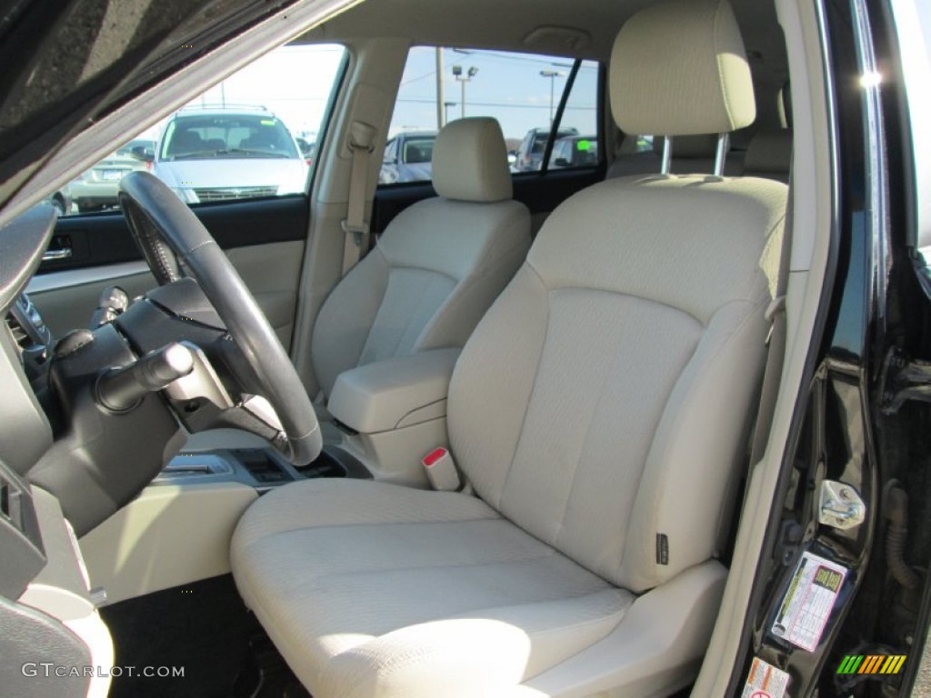 2011 Outback 2.5i Premium Wagon - Crystal Black Silica / Warm Ivory photo #16