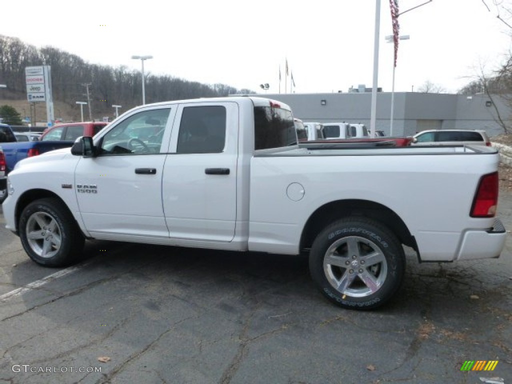 2014 1500 Express Quad Cab 4x4 - Bright White / Black/Diesel Gray photo #2