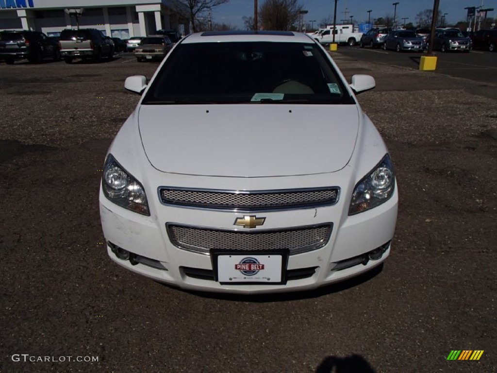 2009 Malibu LTZ Sedan - Summit White / Cocoa/Cashmere photo #2