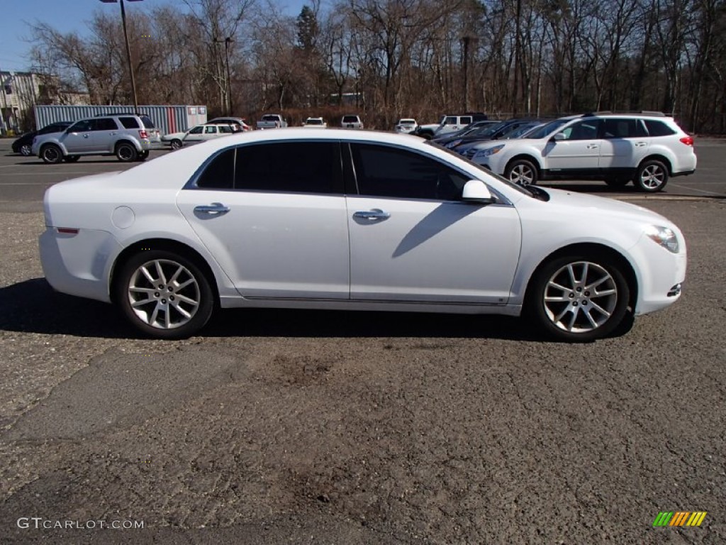 2009 Malibu LTZ Sedan - Summit White / Cocoa/Cashmere photo #4