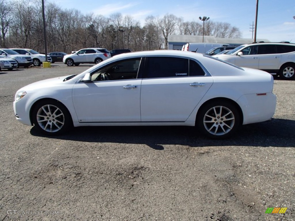 2009 Malibu LTZ Sedan - Summit White / Cocoa/Cashmere photo #6