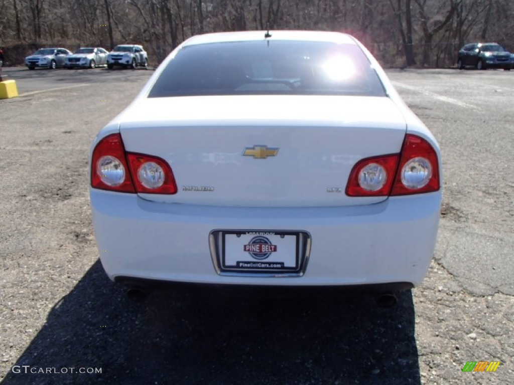 2009 Malibu LTZ Sedan - Summit White / Cocoa/Cashmere photo #8