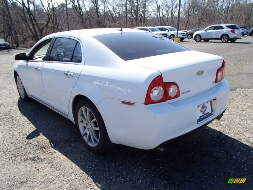 2009 Malibu LTZ Sedan - Summit White / Cocoa/Cashmere photo #9