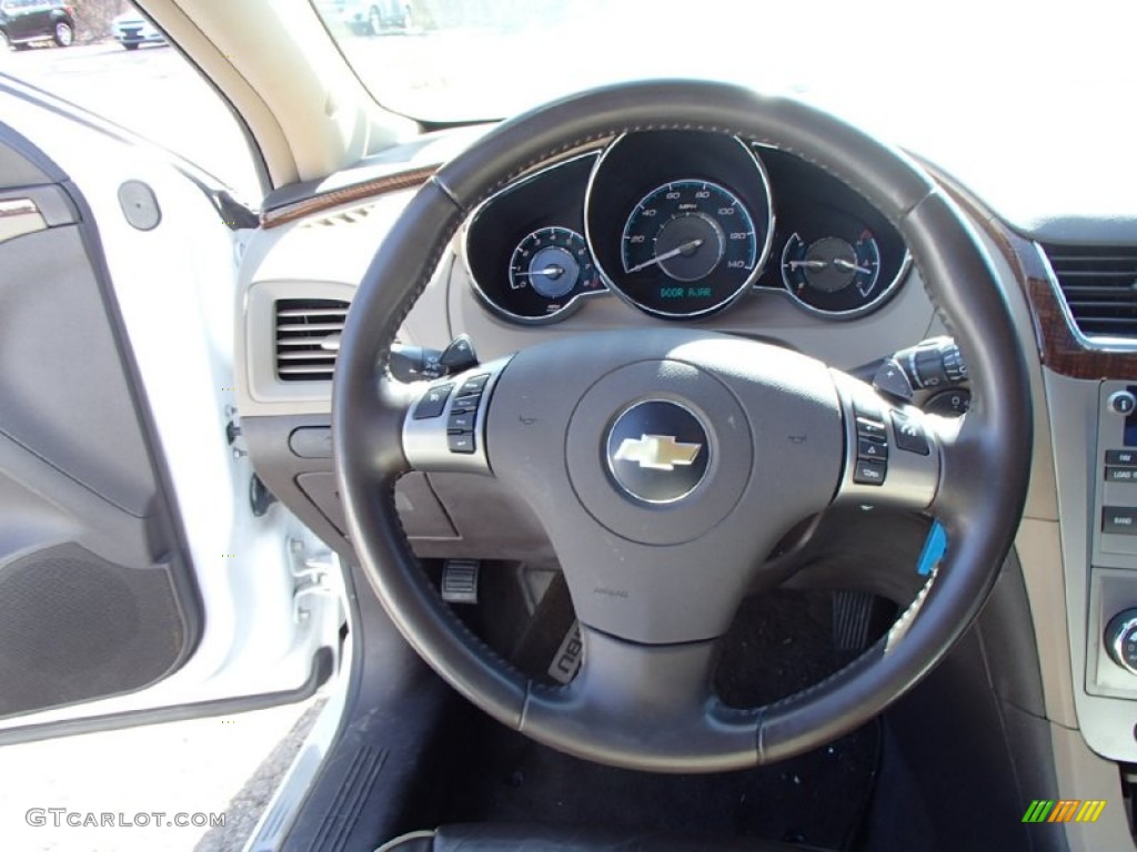 2009 Malibu LTZ Sedan - Summit White / Cocoa/Cashmere photo #16