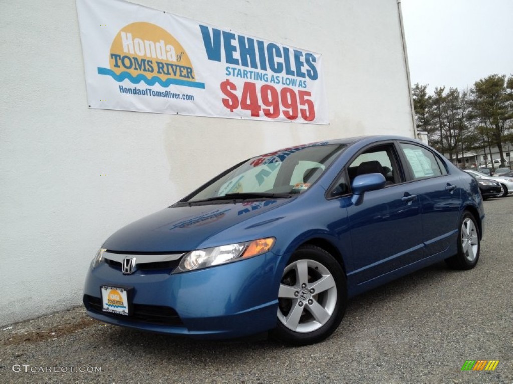 2007 Civic EX Sedan - Atomic Blue Metallic / Gray photo #1