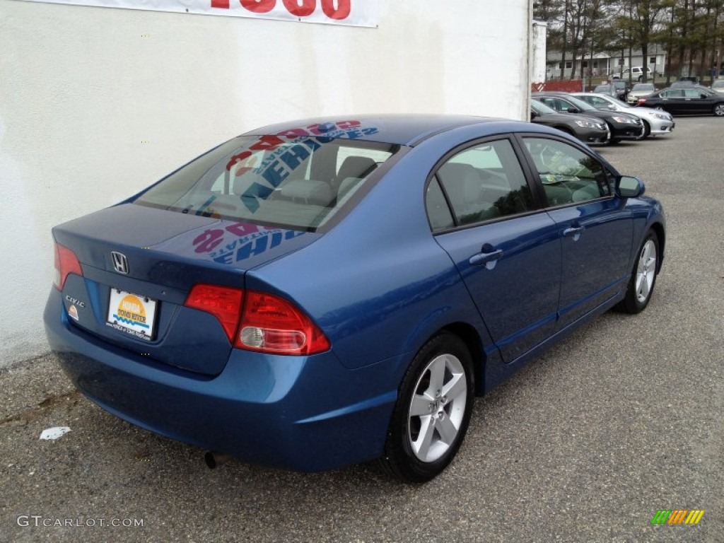 2007 Civic EX Sedan - Atomic Blue Metallic / Gray photo #23