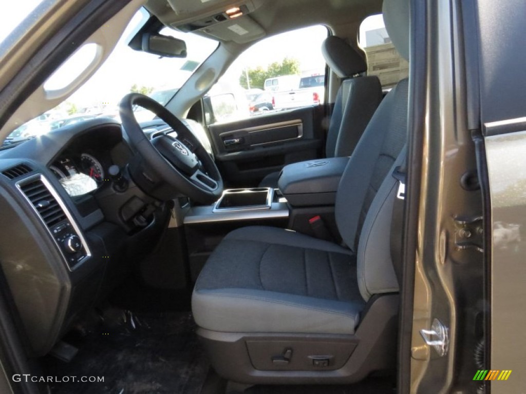 2014 1500 SLT Quad Cab - Prairie Pearl Coat / Black/Diesel Gray photo #7