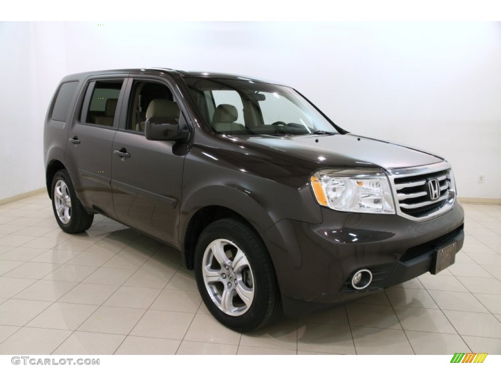 2012 Pilot EX 4WD - Dark Amber Metallic / Beige photo #1