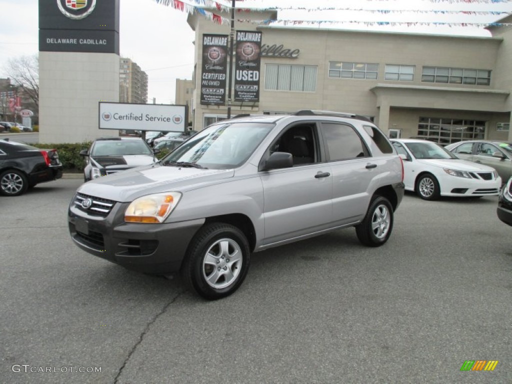 2005 Sportage LX - Satin Silver / Black photo #1