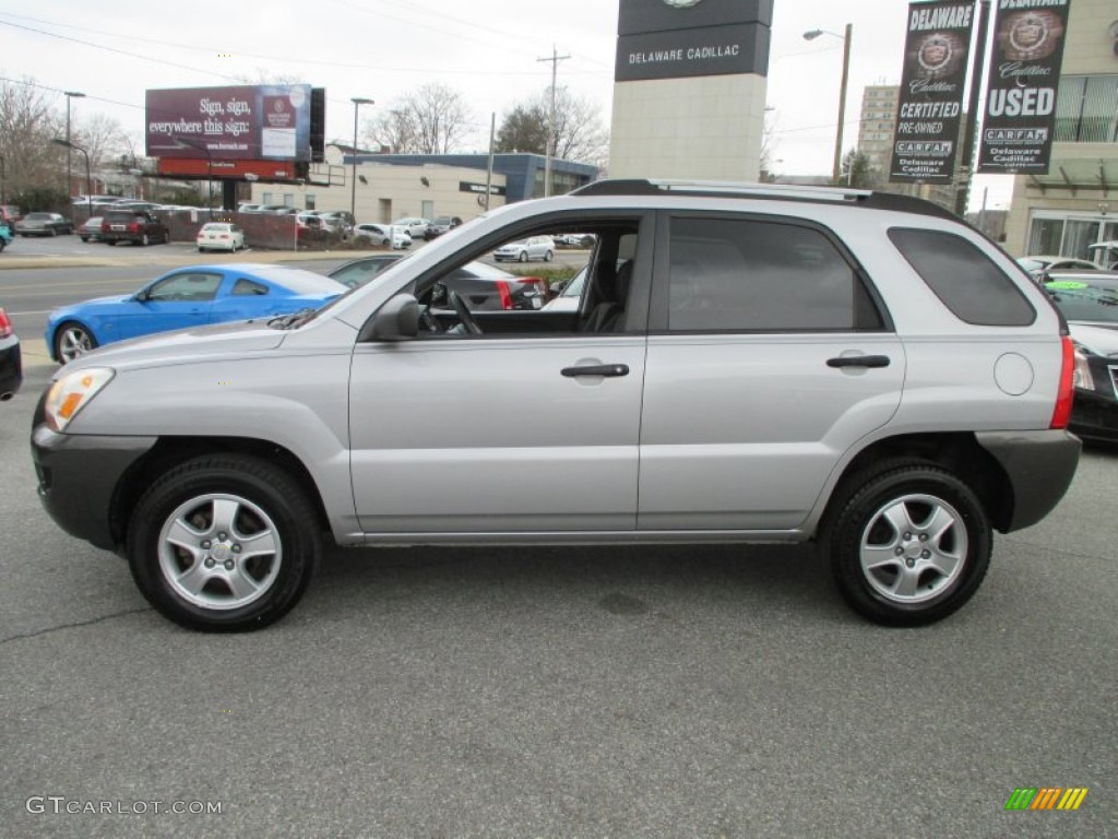 2005 Sportage LX - Satin Silver / Black photo #3