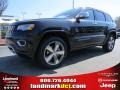 2014 Brilliant Black Crystal Pearl Jeep Grand Cherokee Overland  photo #1