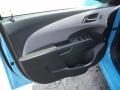 Jet Black/Dark Titanium 2014 Chevrolet Sonic LT Hatchback Door Panel